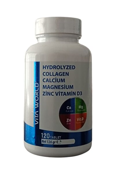 VİTA WORLD VITAWORLD MAGN.CAL.ZİNC.VİT D3 VİT K2 HYDROLYZED COLL.120 TB