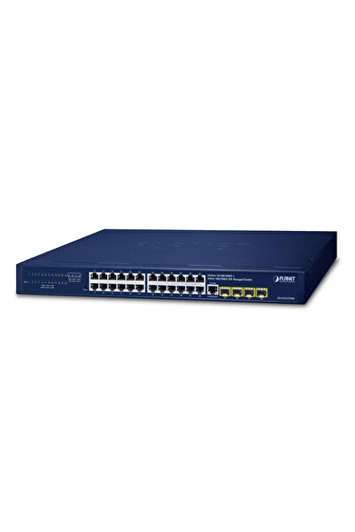 Planet Switch Gigabit Ethernet gestionabil SNMP, IPv4/IPv6, cu 24 de porturi ...