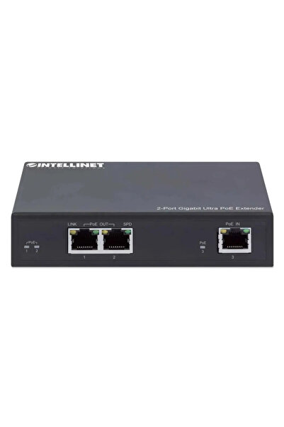 Intellinet 561600 Extensor Ultra PoE cu 2 porturi Gigabit 802.3at/af