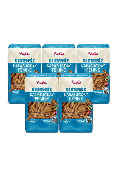 Yayla Glutensiz Karabuğday Penne Makarna 400 g x5