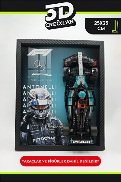 3Dcreo.lab Lego Formula 1 Speed Champions Uyumlu Pilot Baskılı Sanatsal Sergi...