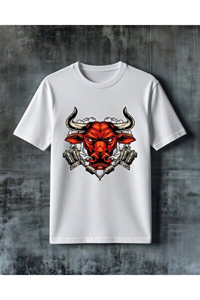 COMVİCHO Red Bull Bull Logo Printed Oversize T-Shirt