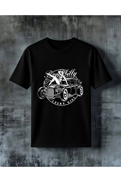 COMVİCHO Lucky Girl Hotrod Printed Oversize T-Shirt