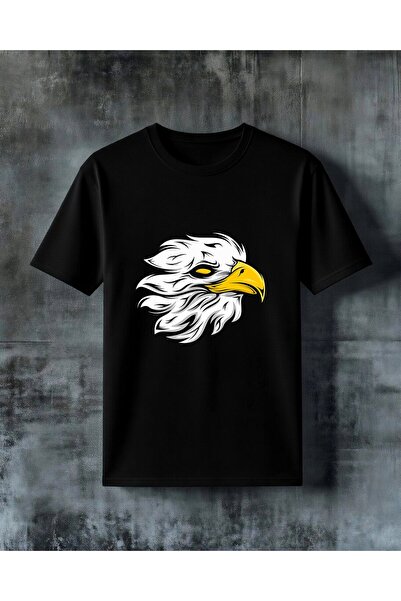 COMVİCHO Eagle Logo Printed Oversize T-Shirt