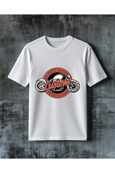 COMVİCHO Custom Motorcycle Printed Oversize T-Shirt