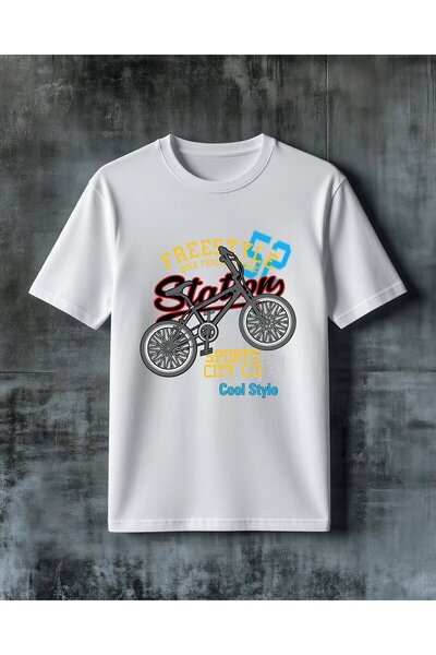 COMVİCHO Freestyle Cycling 3 Printed Oversize T-Shirt