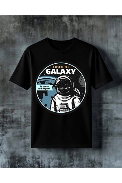 COMVİCHO Explore Galaxy Astronaut Printed Oversize T-Shirt