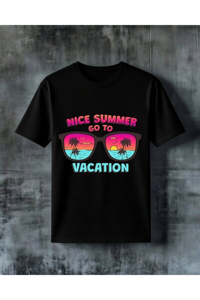 COMVİCHO Nice Summer Vacation Printed Oversize T-Shirt