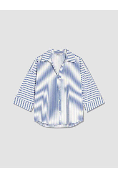 LC Waikiki Lcw Vision Striped Oversize Women's Shirt