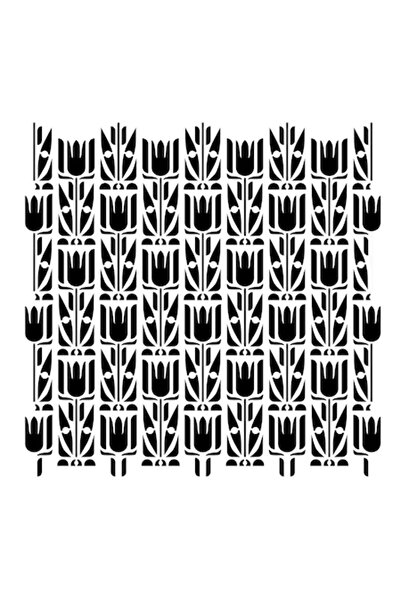 Eni Design 3D construction stencil, Line tulip, 50x50 cm, reusable, plastic