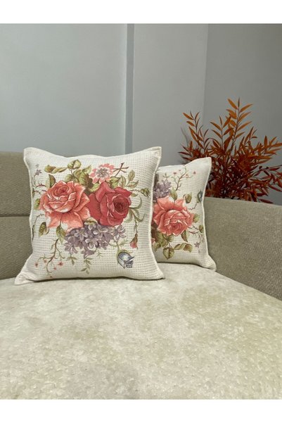 YILMAZHOME 2-Piece Woven Throw Pillow Cover Made of Cotton Fabric