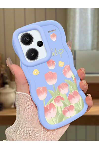 ucuc Redmi Note 13 Pro Plus+ 5G Uyumlu Mavi Silikon Kılıf Kamera Korumalı Dar...