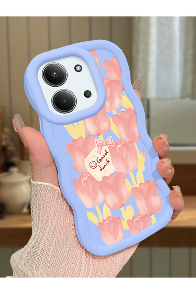 ucuc Redmi 15C 4G Uyumlu Mavi Silikon Kılıf Kamera Korumalı Darbe Emici Tasarım