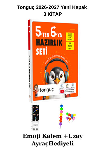 Tonguç Yayınları Tonguç 5'ten 6'ya Hazırlık SETİ ( 3 KİTAP) YENİ KAPAK (UZAY ...