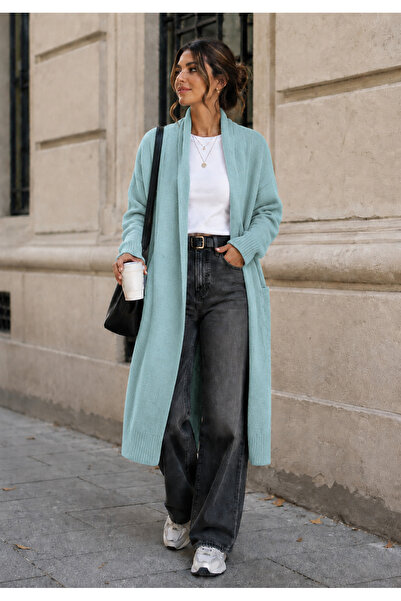 Get Crazy Women's Shawl Collar Long Knitwear Cardigan