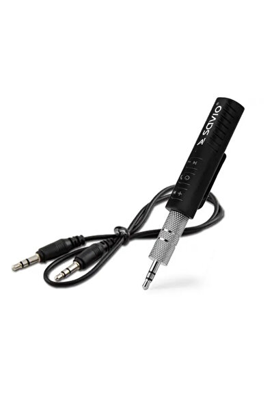 Savio Transmițător TR-11/Acoperitoare neagră pentru receptor cu mufă audio de...