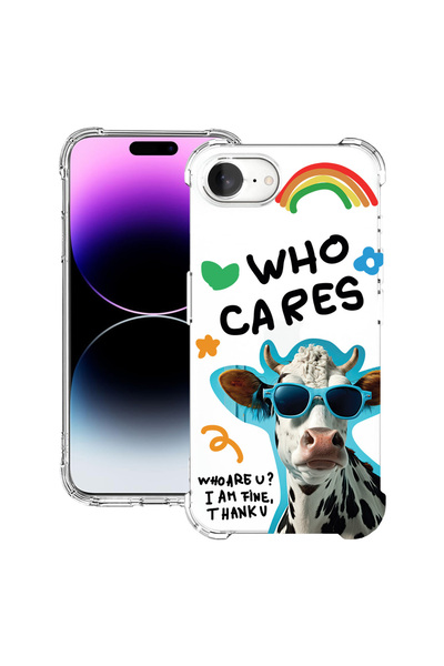 bestcase Husă Antișoc pentru Apple iPhone 17e, Cool Cow - Who Cares?, 3144023...