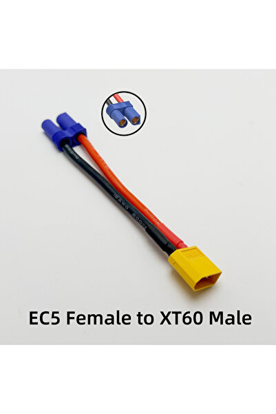 Choice1 XT60-M to EC5-F XT60 To EC5 Female/Male Plug Adapter Connectors 12AWG...