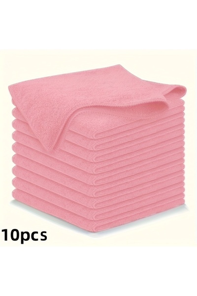 Choice3 10pcs 5-50Pcs Light Pink Microfiber Kitchen Towels Super Absorbent So...