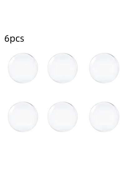 Choice1 40x8mm Circle-6pcs Door Knob Wall Shield Clear Soft Door Stopper Door...