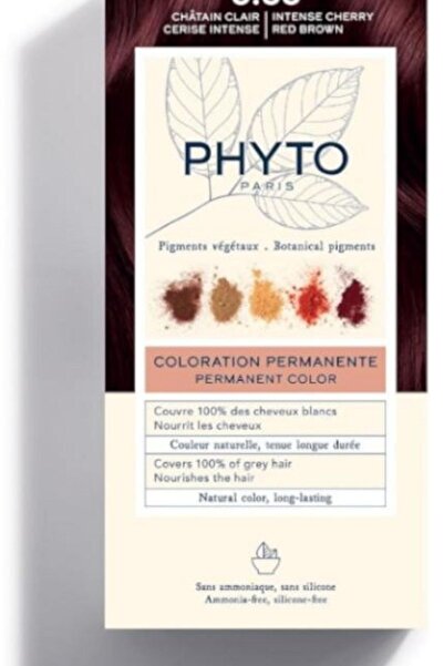 Phyto Vopsea de păr permanentă 6.66 Roșu-intens maro cireșiu, 50 ml