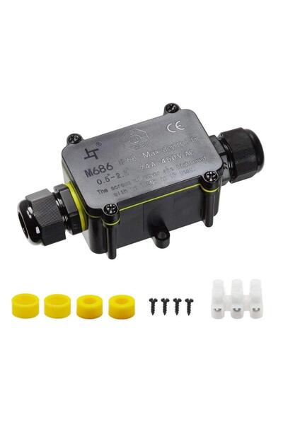 Choice 1 pc Junction Box Waterproof IP68 2 Way Plug Line M20 Coaxial Cable Co...
