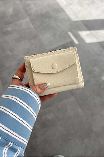 Yuka Atelier Sirius Minimal Snap Detailed Medium Wallet