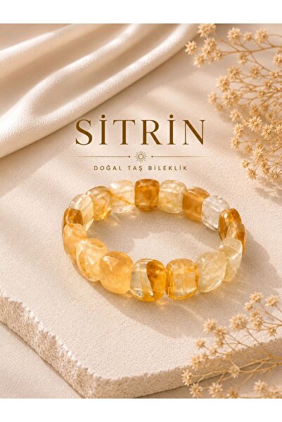Doğal taş bijuteri Citrine Natural Stone Bracelet
