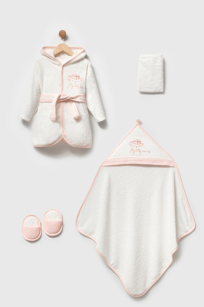 BEBELİNNA BABY 4 PIECES BABY BATHROBE SET