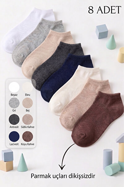vtex socks 8'li Dikişsiz Çocuk Patik Çorap