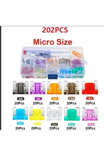 Choice مجموعة فيوزات سيارات صغيرة جدًا 202/102 قطعة