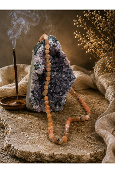 Tasarım Natural Agate Stone Pendant 4 mm Faceted Cut