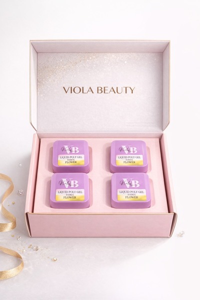 VB VIOLA BEAUTY LIQUID POLY FLOWER JEL 4'LÜ SET- 07 ML BOYLARDA ( Akışkan Kıv...