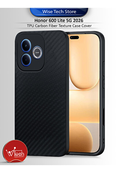 Wtech Honor 600 Lite 5G 2026 TPU Carbon Fiber Texture Case Cover
