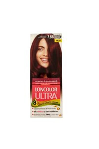 Loncolor Vopsea Permanenta pentru Par Ultra, nuanta 7.66 rosu intens