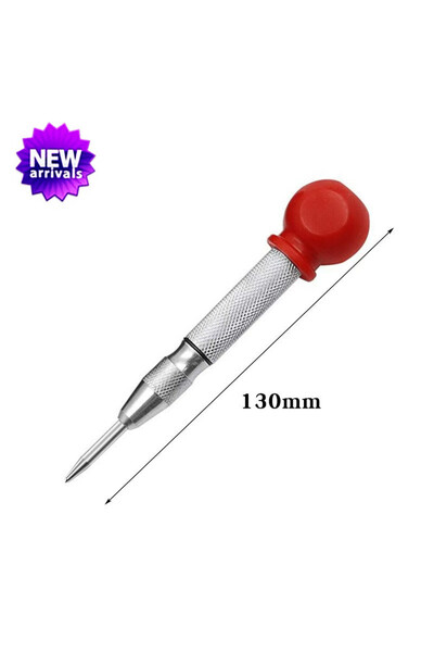 Choice1 Silver with hat Auto Center Puncher Hole Marker Wood Metal Steel Spri...