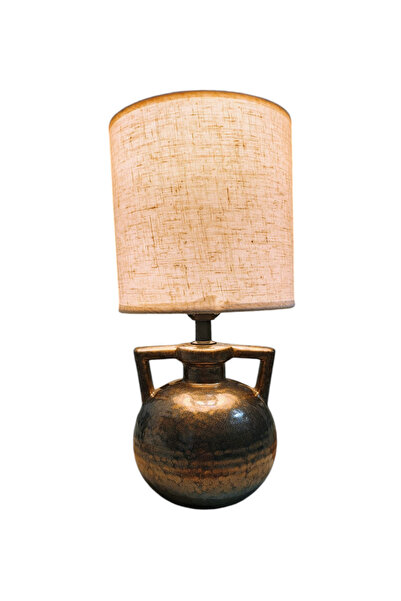 MAD ECO LEDURI Lampă de masă ceramică Amfora cu finisaj bronz metalic JL24-20...