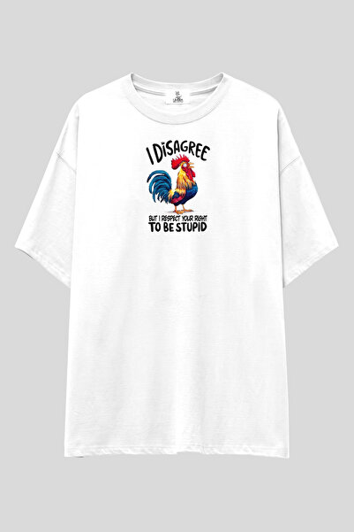 UmbraWear I Disagree T-Shirt |   Unisex 100% Cotton Rooster Printed Funny Tex...