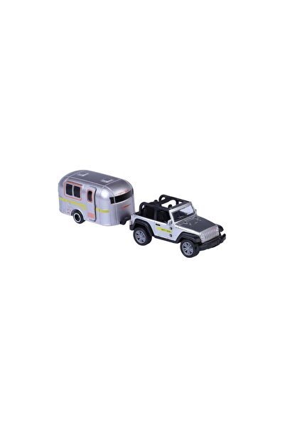 MEGA City Car Çek Bırak Karavanlı Die Cast Araba Gri
