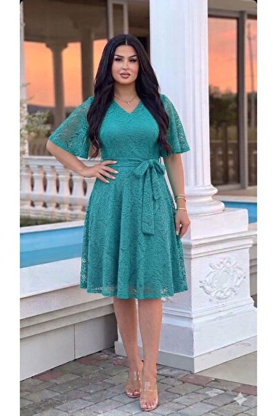 CİXAPLE Flared Lace Dress