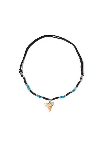 Choice1 WBCRXL-331A Surfer Necklace for Men Shark Tooth Wood Bead Tribal Chai...