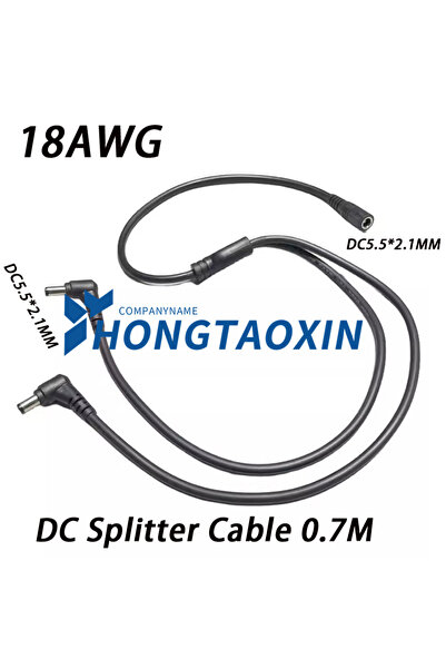 Choice Power 1 Female to 2 Angled Male Way Splitter Adapter Connector Plug Ca...