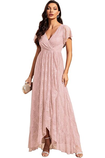 Other Ever-Pretty Women's Evening Dresses Short Sleeves V-Neck Long Lace Stre...