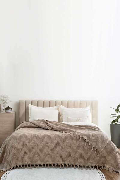 FARİKA Double Pique Size: 200 X 230 Cm Beige
