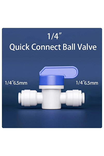 Choice7 6.35mm-6.35mm 1/4" 3/8" OD Tube Tap Shut off Ball Valve POM Quick Fit...
