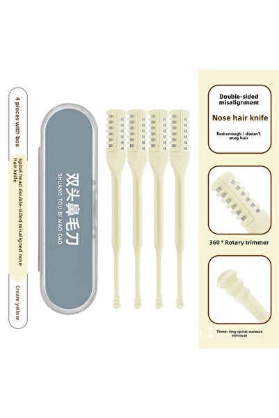 choice2 4pcs Manual Nose Hair Trimmer with Double-Sided Blade, Spiral Ear Cle...