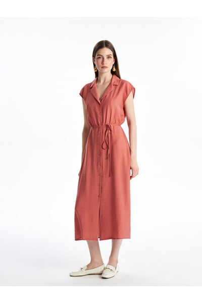 LC Waikiki Tie Waist Shirt Dress