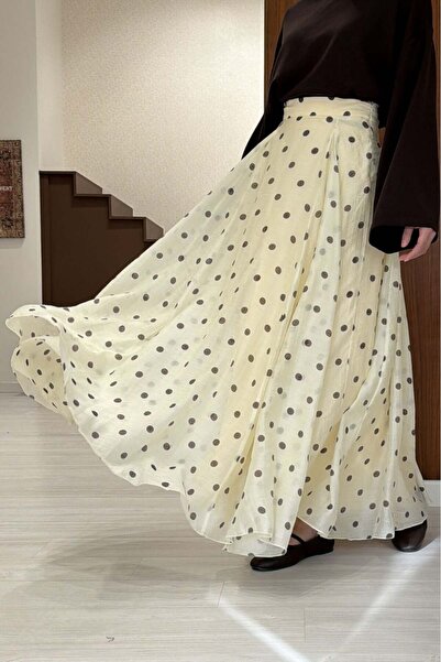 Faya Boutique Butteryellow Terra Puantiye Etek