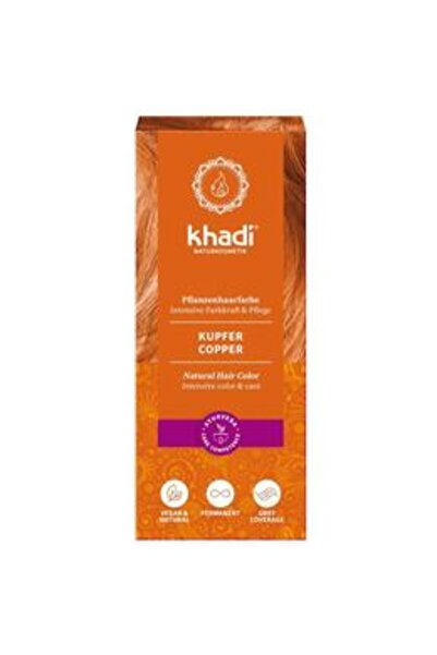 khadi Vopsea Naturala Henna Cupru - Copper Hair Color, 100 g