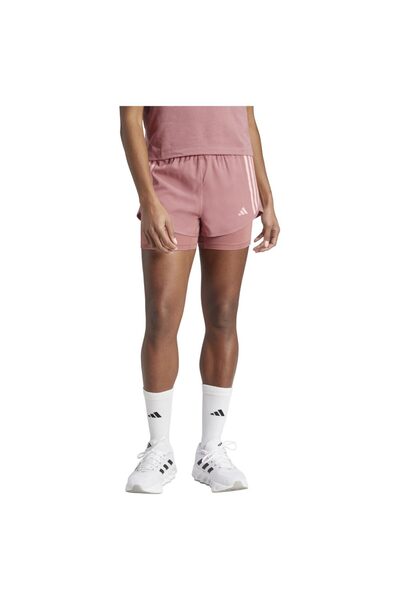 adidas Women's Own the Run 3-Stripes 2-in-1 Shorts L